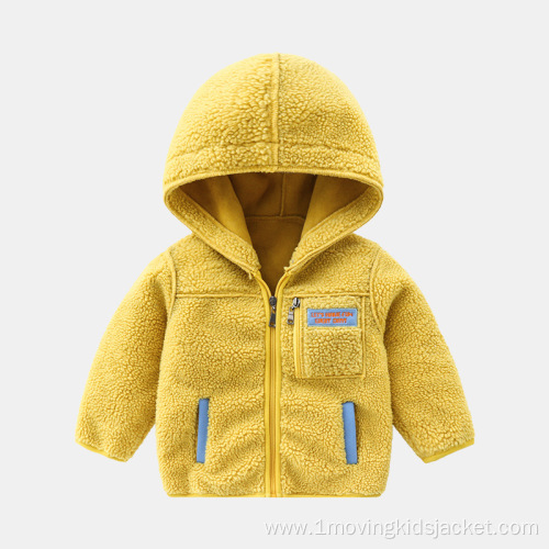 Children's Thick Coat Solid Color